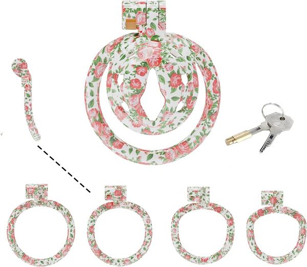 Roses CAGA CAGA PARA MAN DISPOSITIVOS DE CASTIDADE PINK Lock Design Lock