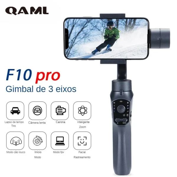 Gimbals a 3 assi stabilizzatore gimbal per smartphone, monitoraggio del viso supportato dall'app, zoom della ruota, foto panoramiche