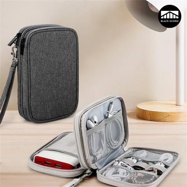 Sacchetti da viaggio Organizzatore Elettronica Accessori che trasportano borse portatili a doppio strato impermeabile borse da stoccaggio alinone per cavi
