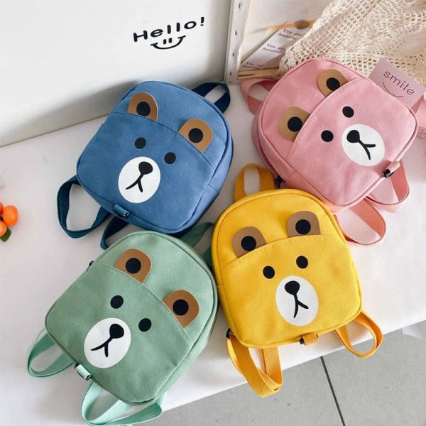 Bolsas Cartoon Segurança do bebê Arnês Backpacks Ajuste Bolsa de escola urso Toddler Kids Backpack Crianças meninos Meninos Antilost Mochilas