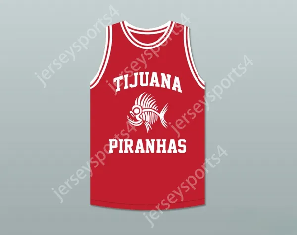 Personalizado qualquer número de nome para homens jovens/filhos Andy Garcia 12 Tijuana Piranhas Red Basketball Jersey Mexican Expansion Team Top Stitched S-6xl