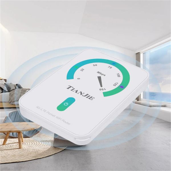 Маршрутизаторы Tianjie 4G Wi -Fi Router Разблокированная SIM -карта беспроводной модем портативный открытый горячий карманный карман широкополосная широкополосная мобильная точка горячей точки Mifi