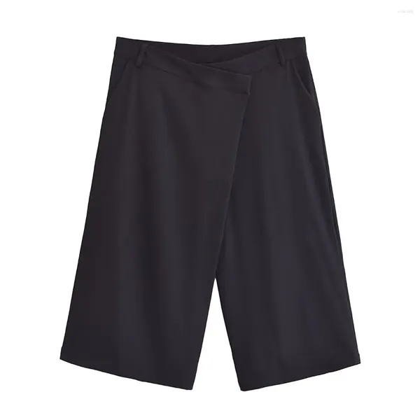 Shorts femminile 2024 Fashion Long Short Pant for Women Elegance chic culottes Ladies Summer