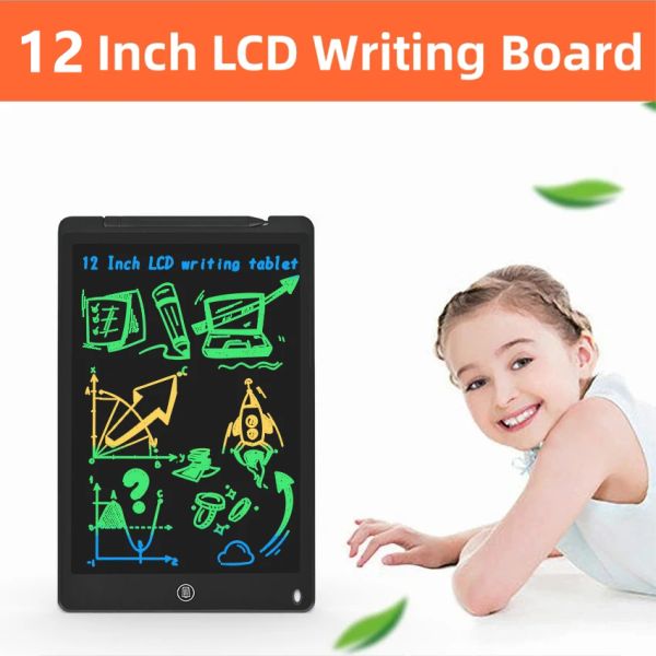 Tabletten 12 Zoll LCD Zeichnung Tablet Elektronische Schreibplatine Digitale farbenfrohe Grafik Handschrift Pad Kids Graffiti Sketchpad Blackboard