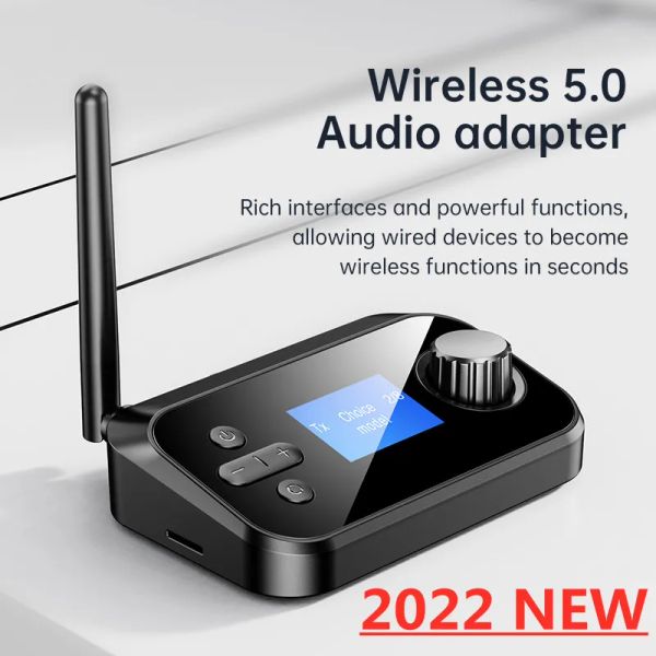 Адаптер Bluetooth 5.0 Аудио -передатчик приемник SD -карта ручные вызовы стерео беспроводной адаптер RCA SPDIF 3,5 мм Aux Gack для телевизионного автомобиля
