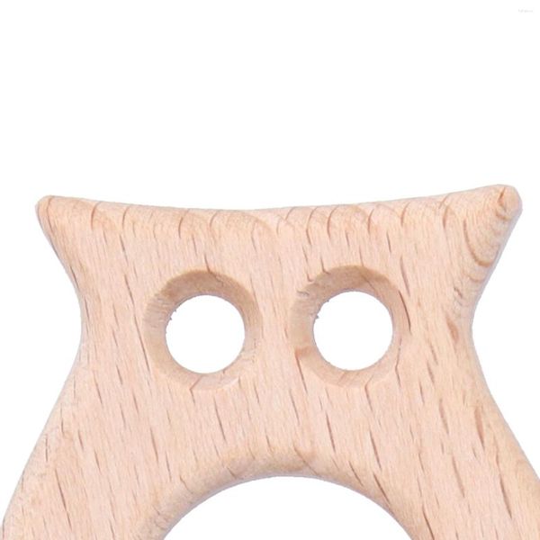 Stume di stoccaggio in legno bambino teether owlshape dolori sollievo giocattolo per gioielli fai -da -te pendente