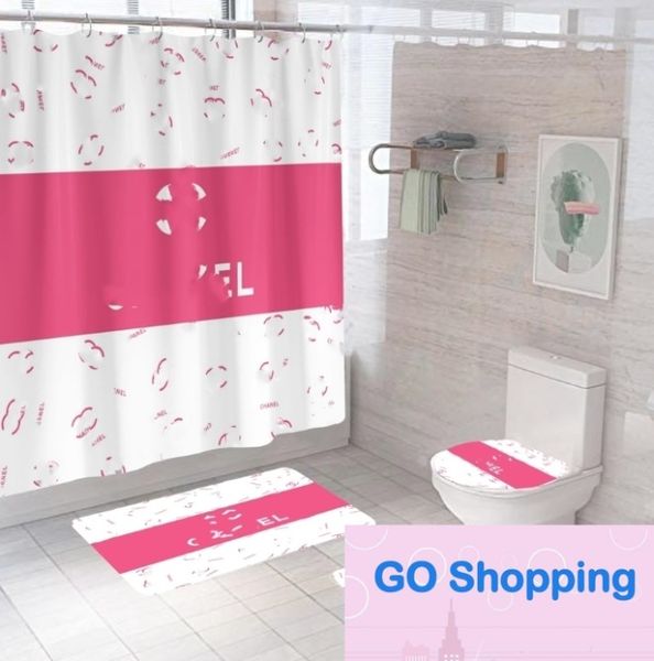 Tende per doccia stampate con lettere più alta set designer moquette tappetino tappetino da pavimento del bagno non slip tappetini