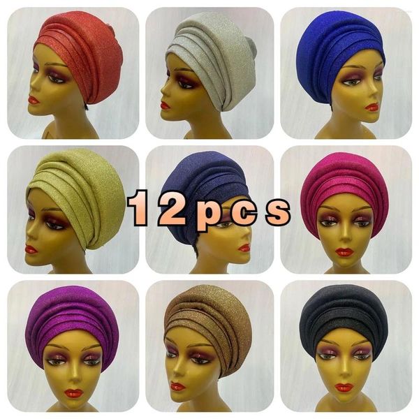 Roupas étnicas por atacado estes elegantes chapéus de turbante Mulheres bonés de miçangas para lenços de chapéu Índia Cabeça envolve os acessórios de cabelos para meninas Lady Ca-66