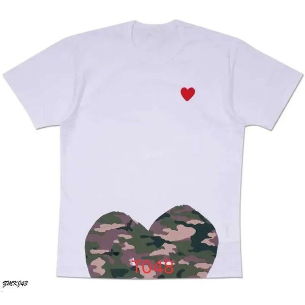 Designer Play Thirt Shirt Commes Des Garcons Cotton Fashion Brand Red Heart CDGS T-Shirt da donna Top da donna Adora gli uomini a maniche corte 7611
