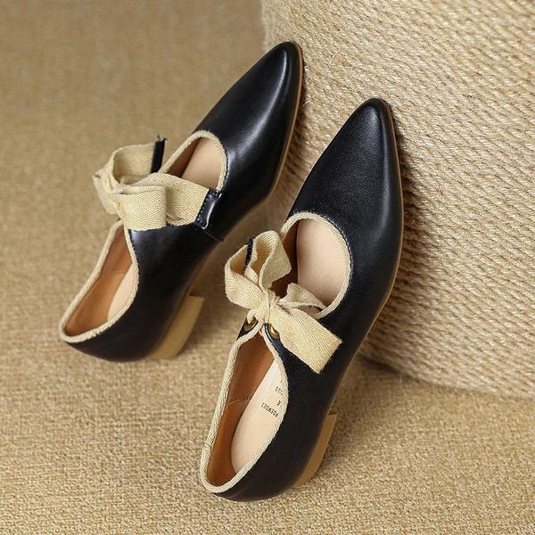 Повседневная обувь женская подлинная кожаная лето Мэри Джейнс Оксфордские лоферы мокасины весна винтаж для женщины