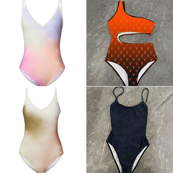 Moda tasarımcı kız sıcak bikini set seksi harfler monokini bandaj mayo kadın klasik mayo bodysuit bayanlar tek parça push up plaj banyo takım plaj kıyafeti