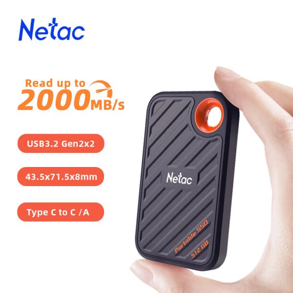 Antrieb NETAC NVME SSD 1TB Externe Festplatte SSD 2TB M.2 SSD NVME 500 GB 250 GB PORTBALE externe HD -Festkörperdiskette für Laptop