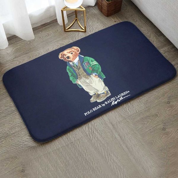 Teppich Eingangstür Matte Boden Matte Polo Teddybären Badezimmer Bad Teppiche Haushalt Wohnzimmer Matte Schlafzimmer Fußmatte Küche Teppich T240422