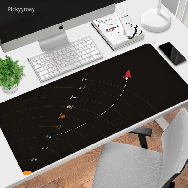 Pads Space Universe Sistema solare di grandi dimensioni mouse pad gomma in gomma PC computer gioco mousepad scrivania giocate tappeti bordo tappeto tappeto tappeto