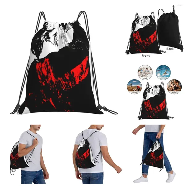 Backpack Sarcastic Drawstring Bags Bolsa de ginástica Banda de vocalista Indochine Top Quality Rucksack