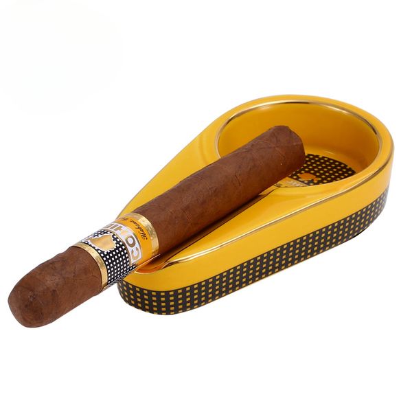 Lotas de fumaça de cinzas de charuto de cerâmica fornecem charutos portáteis cinzas de cigarro com suporte vários padrões acessórios de fumantes de ferramentas sigar