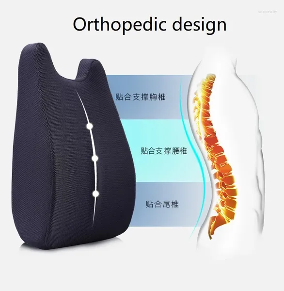 Подушка по талии запасной для офисного кресла для памяти пена дышащий массаж поясничный поясничный дом облегчить боль