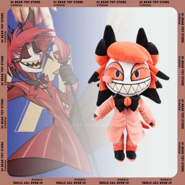 Dolls Helluva der Zirkus Alastor Plüschspielzeug Hazbein Hotels 30 cm Weich gefülltes Kissen süße Plushie -Spielzeug -Desktop -Dekoration Kinder Geschenk