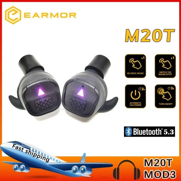 Acessórios Earmor M20 T Sem fio Bluetooth fones de ouvido Bluetooth Shooting Mufffs / Ruído de caça cancelamento de engrenagem tática / fone de ouvido de cancelamento de ruído