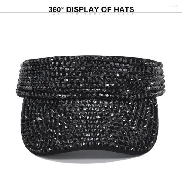 Ballkappen Männer lässige Luxus Sonnenhüte Strand leerer Top Frauen Cap Korean Style Strass Baseball