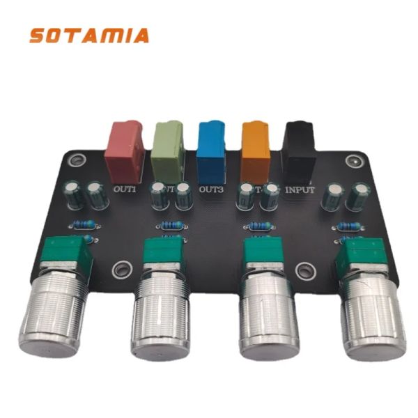 Verstärker Sotamia Preamp Audio Signal Splitter Mixer 1 in 4 Out Multiple Signal 3,5 mm Kopfhörerschnittstelle DIY Home Theater Power Amplifier