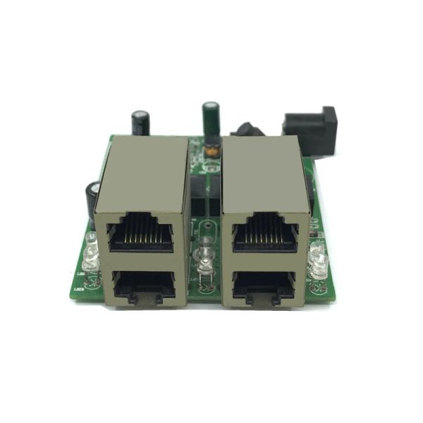 Anahtarlar Hızlı Anahtar Mini 4 Port Ethernet Anahtarı 10 / 100Mbps RJ45 Ağ Anahtarı HUB Sistem Entegrasyon Modülü için PCB Modül Kartı