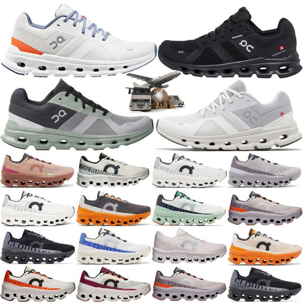 Em sapatos casuais, masculino cloudmonster Cloudrunner Rose Cork Cork Und -SIDED Frost Pearl Flame Triple White Black Sneakers Unyed Creek Eclipse Turmeric Fawn Sports Trainers