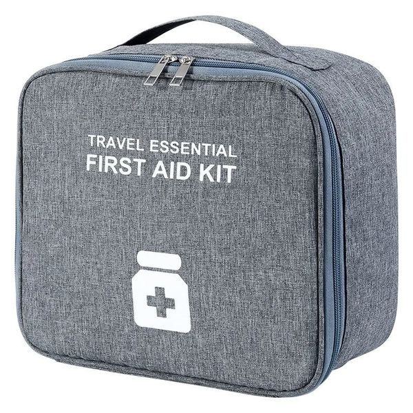 Home Erste -Hilfe -Kit mit großer Kapazität leerer Medizin Aufbewahrungsbeutel tragbarer Reisemedizin Box Überlebensbeutel Notfallbeutel für Auto