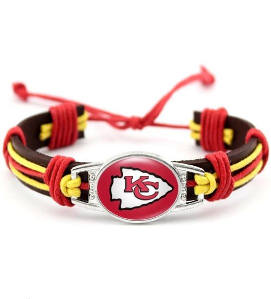 Team di calcio degli Stati Uniti Kansas City penzola per fascino orecchini di collana fai -da -te Braccialetti bottoni di gioielli sportivi 5342424