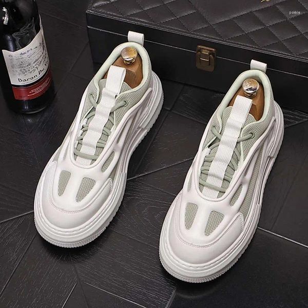 Casual Shoes Herren klassischer fauler Luftkissen Mode -Slip auf Loafer Mesh Spleißen vulkanisierte flache große Größe