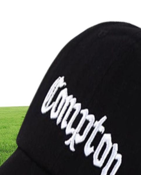 Compton Beyzbol Kapağı Erkek Kadınlar Snapback Hip Hop Şapkası Black White Casquette J12258378385