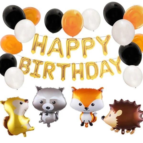 Party Dekoration Dschungel Tier Geburtstag Kinder bevorzugen große Wolf Eichhörnchen Hedgehog Aluminium Folien Ballons