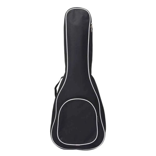 Casos 21/23/26 polegadas pano oxford preto com alça de ukulele saco acolchoado espessado mochila de mochila armazenamento à prova de choque de cinta ajustável