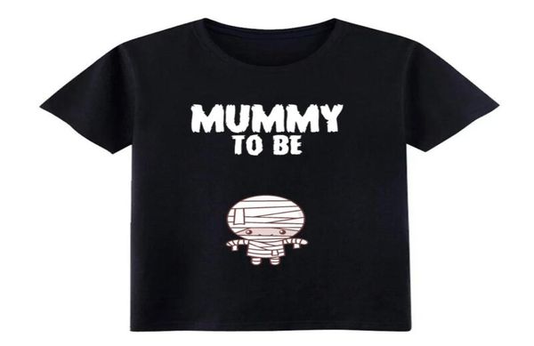 Men039s Mummy para ser o anúncio da gravidez de Halloween Camiseta impressão de algodão sxxxl