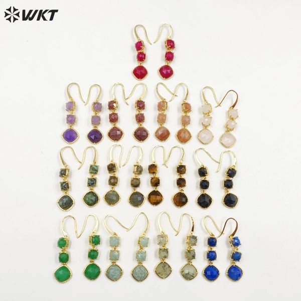 Ohrringe WKTE734 WKT 2023 JETZLICHER STYLE NATUALE GEMSTONE GLOTE PATLED LANGE EARRINGEN LADE Anime Party Schöner Trend Hot Sale Sale