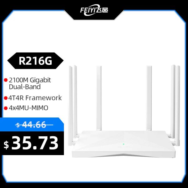 Router Feiyi AC2100 WiFi Router Dual Band Gigabit 2.4G 5,0 GHz 2034Mbit / s Wireless Router Signalverstärker WiFi Repeater Home Internet
