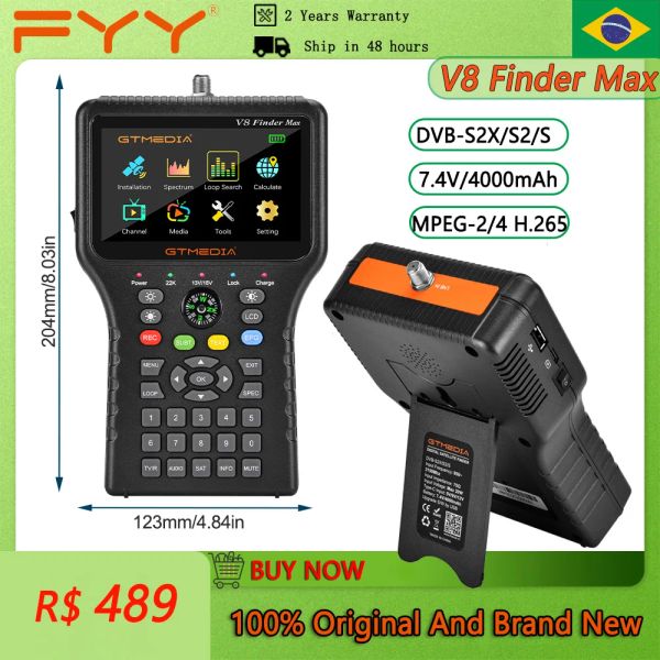 Ricevitori GTMedia V8 Finder Max Satellite Finder DVBS2X Signal Satfinder 1080p Ricevitore TV satellitare digitale HD H.265 vs WS6933 WS6979