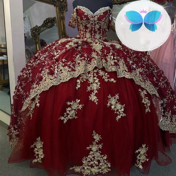 Роскошное красное сладкое 16-бальное платье Quinceanera Платье с плече