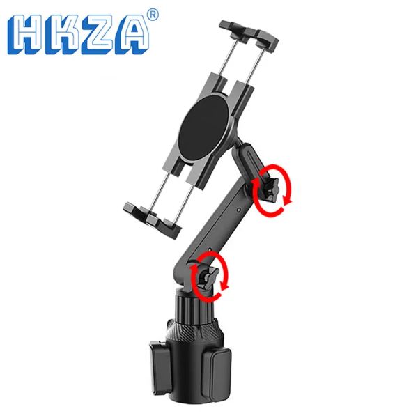 Ständer HKza Car Cup Halter Telefon montieren universelle einstellbare Angle Car Cradle Cup Tablet -Halterung für 416 Zoll Handy Tablet PC GPS