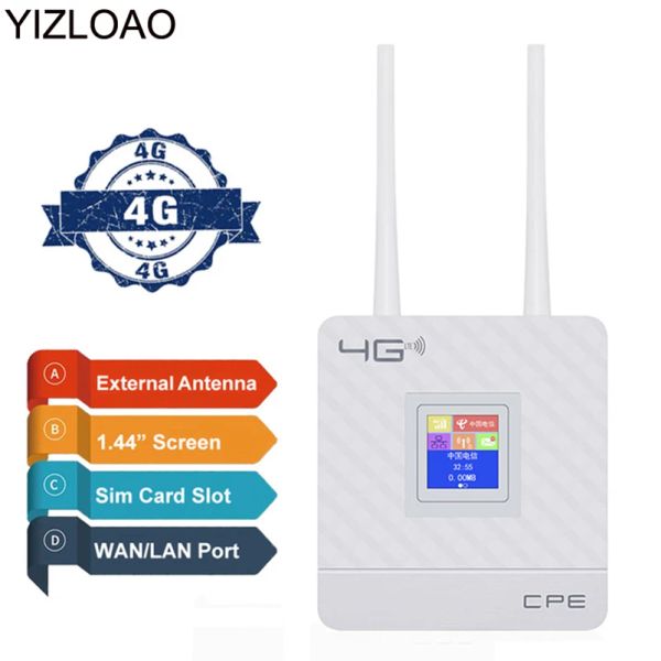 Roteadores yizloao 4g lte cpe wi -fi roteador de redes de rede pontos de acesso 150mbps hotspot wireless modem wifi antena wi fi singnal booster