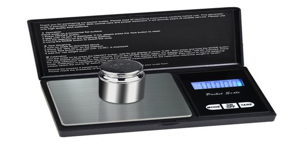 2021 Nuova moda 001G Scale digitali tascabili portatili per monete d'argento Diamond Gioielli Diamuta Equilibrio cucina Strumenti da cucina Fumo AC2712233