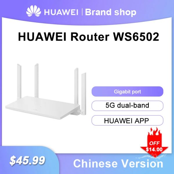 Маршрутизаторы оригинал Huawei WS6502 Gigabit Home Router Smart 5G DualBand Wi -Fi -усилитель Highspeed Repeater Wallpenering Router