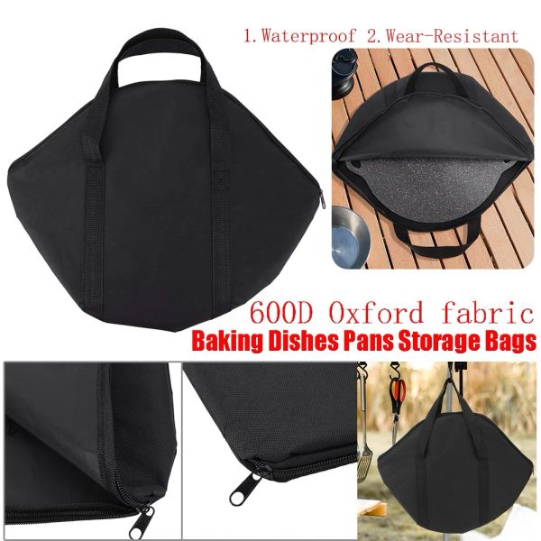 Grills Grill Pfanne Aufbewahrungstasche 600d Oxford Camping Backweiche Bag Träger Mehrzweck Outdoor BBQ Beach Picknick Supply Wearresistant