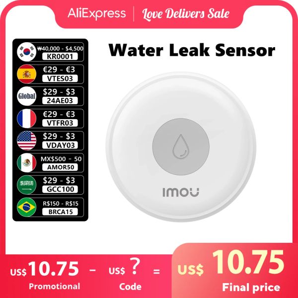 Controllo Imou Smart Water Leak Sensor WiFi Zigbee IP66 ALLIAMENTO DI IMMETION ACQUA ALLINE ALLA APP Monitoraggio dell'app Smart Home Automation