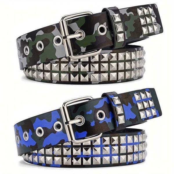 Rivet Belt Damen Heavy Metal Belt Herren- und Frauen Y2K Belt Punk Rock Jeansgürtel 240315