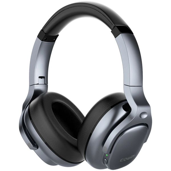 Hausschuhe Cowin E9 ANC Bluetooth -Kopfhörer aktiver Geräuschstündungskopfhörer Wireless Headset über dem Ohr mit Mikrofon -AptX HD Sound