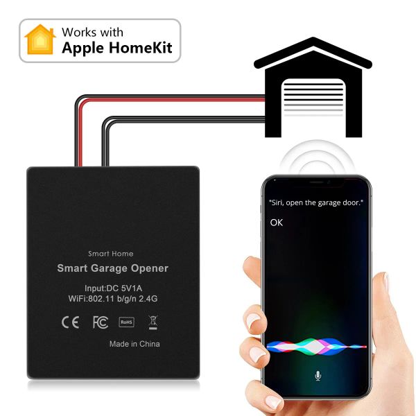 Steuerung HomeKit Smart Garagentoröffner WiFi Smart Switch Siri Voice Control Interruptor Arbeit mit Apple Home Kit Fernsteuerung Timing