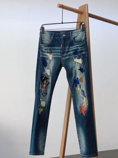 2024 Purple Brand Jeans Designer for Men ricamo strappato per la tendenza Donne Vintage Pant Casual Solid Classic Driver Straigh