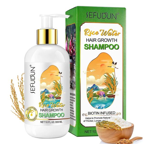 SHAMPOOCONDICIONER 300ML Tradição Lavar arroz de água shampoo anti -perda de cabelo Tratamento de crescimento rápido Anti -caspa