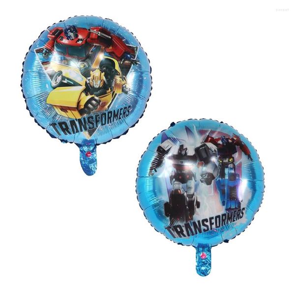 Decorazione per feste 10 pezzi trasformare palloncini in foglio blu a ape gialla rossa auto buon compleanno boy boy cartoon auto giocattolo robot